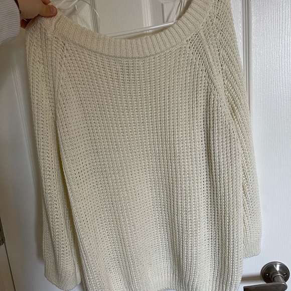 Buy 2 get 1- White fall sweater - Picture 2 of 2